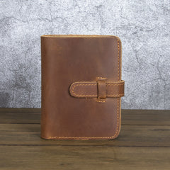 Leather Vertical Wallet with Buckle 