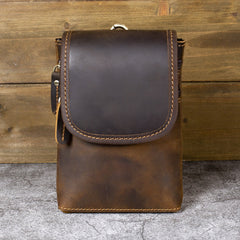 Small Pouch Bag for Men Cell Phone Belt Holster Mens Leather Belt Bag - iwalletsmen