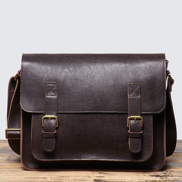 Small Mens Leather Satchel Bag - iwalletsmen
