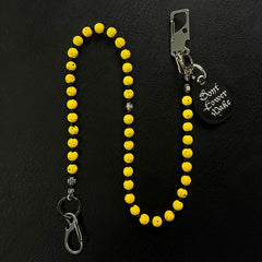 Beaded Wallet Chain Yellow Lavastone Beaded Pants Chain Bead Wallet Chain - iChainWallets