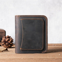Mens Bifold Wallet With Snap Closure 