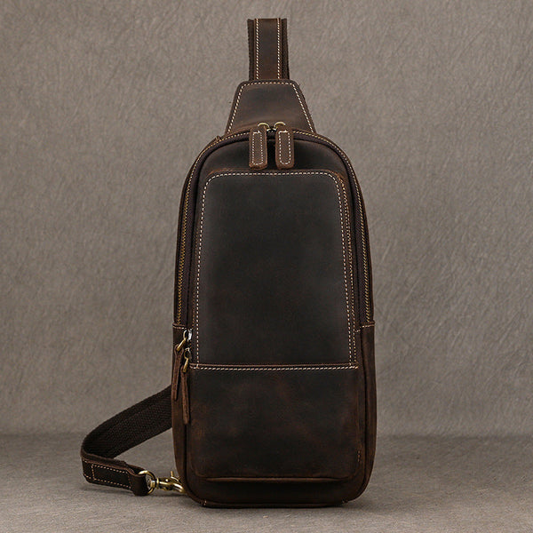 Leather Chest Bag for Men 
