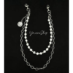 White Turquoise Beaded Wallet Chain 