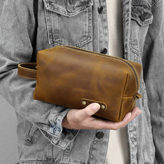 Full Grain Leather Toiletry Bag - iwalletsmen