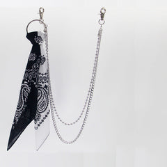 Dollar Paisley Bandana Trousers Chain Pants Chain Biker Kerchief Headscarf Jeans Chains