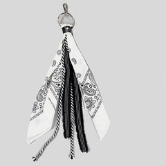 Gray Paisley Bandana Pants Chain Kerchief Trousers Chain Biker Headscarf Jeans Chain Pants Chain