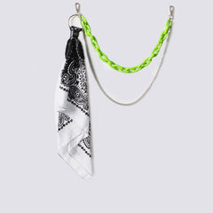 Transparent Paisley Bandana Resin Trousers Chain Pants Chain Biker Kerchief Headscarf Jeans Chains