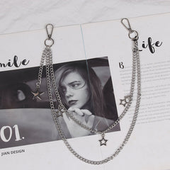 Cute Womens Astronaut Jeans Chain Silver Double Layers Astronaut Wallet Chains Jeans Chain For Women