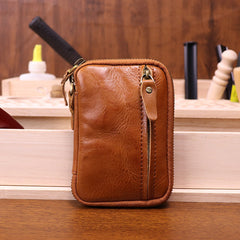 Brown Leather Key Ring Wallet Mens Leather Key Wallet for Men - iwalletsmen
