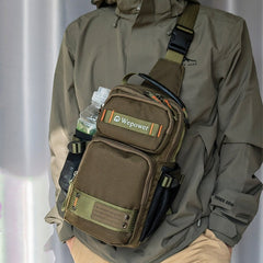 Large Nylon Sling Bag for Big - Military Green