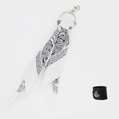 Navy Paisley Bandana Kerchief Trousers Chain Pants Chains Biker Headscarf Jeans Chains
