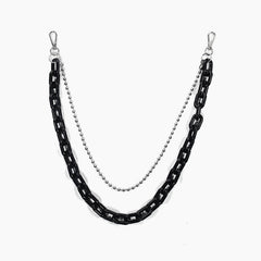 Cute Womens Fluorescent Yellow Resin Jeans Chain Resin Light Wallet Chains Panties Chain For Men