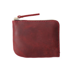 Red L Shape Zipper wallet for Men - iwalletsmen