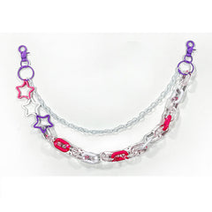 Cute Womens Plastics Jeans Chain Colorful Light Four Layers Panties Chains For Women