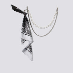 Transparent Paisley Bandana Resin Trousers Chain Pants Chain Biker Kerchief Headscarf Jeans Chains