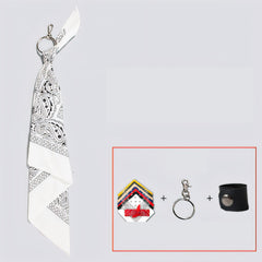 Paisley Bandana Pants Chain Kerchief Trousers Chain Biker Headscarf Jeans Chain Pants Chain