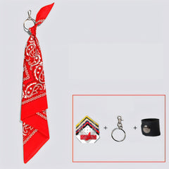 Green Paisley Bandana Pants Chain Kerchief Trousers Chain Biker Headscarf Jeans Chain Pants Chain