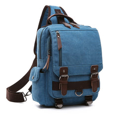 Large Canvas Sling Bag for Big - Sky Blue