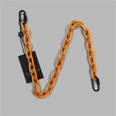 Cute Orange Jeans Chain Silver Double Layers Resin Light Wallet Chains Panties Chain For Men