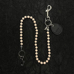 Skin Pink Beaded Wallet Chain Beaded Pants Chain Lavastone Bead Wallet Chain - iChainWallets