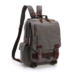 Black Sling Bag for Big Man –  Convertible Canvas Large Sling Backpack – Large Canvas Sling Bag for Big Guys