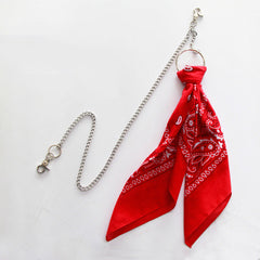 Paisley Bandana Kerchief Trousers Chain Pants Chains Biker Headscarf Jeans Chains