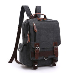 Black Sling Bag for Big Man –  Convertible Canvas Large Sling Backpack – Large Canvas Sling Bag for Big Guys