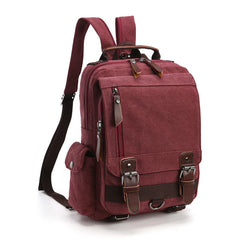 Black Sling Bag for Big Man –  Convertible Canvas Large Sling Backpack – Large Canvas Sling Bag for Big Guys