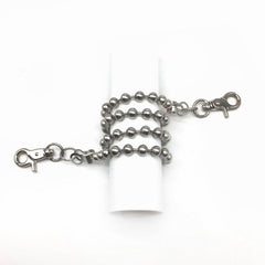 Silver Mens Long Bead Wallet Chain Biker Wallet Chain Bead Silver Pants Chain For Men