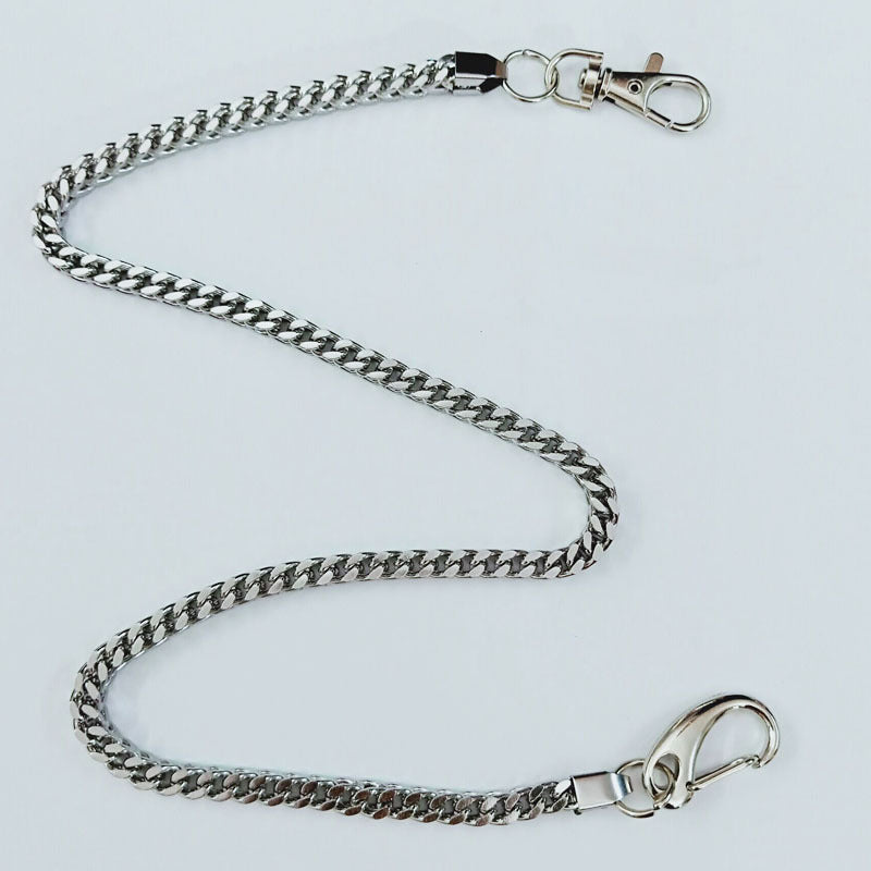 Silver Square Stainless Steel Wallet Chains Biker Wallet Chain Cool Silver Pants Chain For Men