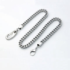 Silver Square Stainless Steel Wallet Chains Biker Wallet Chain Cool Silver Pants Chain For Men