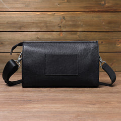 Black Leather Mens Shoulder Bag