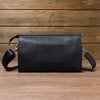 Black Leather Mens Shoulder Bag