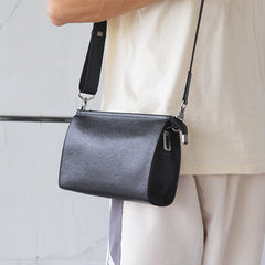 Mens Black Leather Shoulder Bag