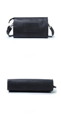 Mens Black Leather Crossbody Bag