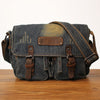 Blue Denim Mens Small Side Bags Denim Small Messenger Bag Vintage Denim Crossbody Bag For Women