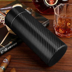 Best Black Eco Carbon Fibre Mens Tube Cigar Case Carbon Fibre Cigar Cases for Men