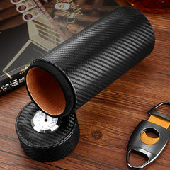 Best Black Eco Carbon Fibre Mens Tube Cigar Case Carbon Fibre Cigar Cases for Men