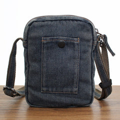 Denim Small Messenger Bag Mens Denim Vertical Phone Shoulder Bags Vintage Denim Mini Crossbody Bag For Women