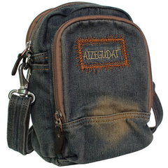 Blue Denim Mens Small Vertical Shoulder Bags Denim Side Bag Vintage Messenger Bag For Women