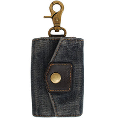 Vintage Denim Mens Keys Wallet Denim Key Holders With Belt Clip for Women