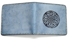 Handmade Leather Tooled Mens billfold Wallet Cool Leather Wallet Slim Wallet for Men - imessengerbags