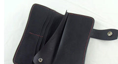 Handmade Leather Biker Wallet Mens Cool Chain Wallet Trucker Wallet with Chain - imessengerbags