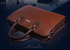 Genuine Leather Mens Cool Messenger Bag Briefcase Work Bag Business Bag Laptop Bag for men - imessengerbags