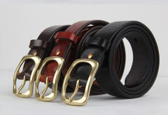 Genuine Leather Punk Rock Biker Trucker Mens Belt Men Black Coffee Belt for Men