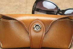 Handmade Mens Leather Glasses Case Glasses Box Glasses Holder For Men - imessengerbags