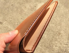 Handmade Leather Mens Cool billfold Leather Wallet Men Small Wallets Bifold for Men - imessengerbags
