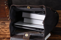 Handmade Leather Mens Cool Backpack Sling Bag Large Travel Bag Hiking Bag for men