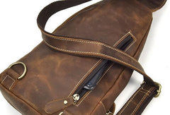 Cool Leather Chest Bag Sling Bag Sling Crossbody Bag Travel Bag Hiking Bags For Men