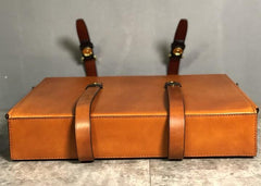 Handmade Leather Mens Cool Business Bag Messenger Bag Briefcase Work Bag Laptop Bag for men